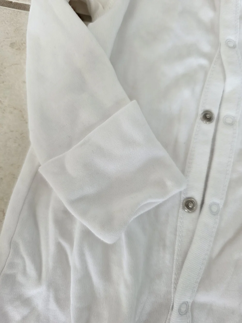 Ralph Lauren White Baby Footed One-Piece Pajama